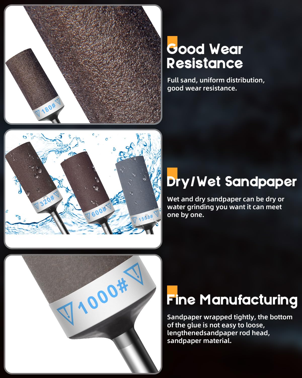 FOTYBEI durable rolled sanding sheet with firm glue resists wear.