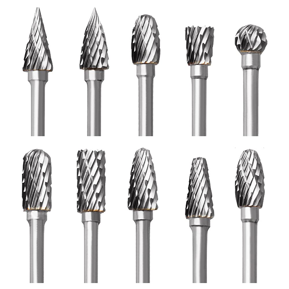 FOTYBEI tungsten carbide burr set for woodworking, smooth carving and detail work