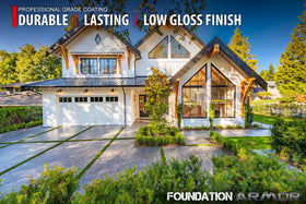 Foundation Armor AR350 roller application for even concrete coverage.