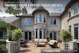 Foundation Armor AR350 wet-look on concrete shows rich color enhancement.