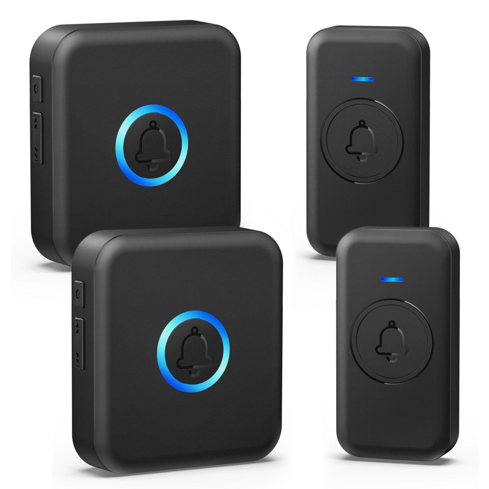FOVKSUC wireless doorbell package shown for quick setup and multi-room use