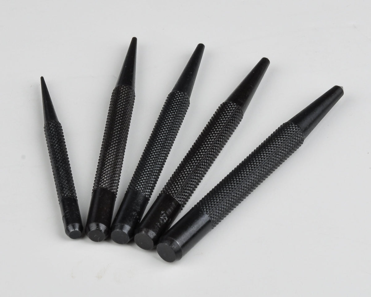 Fowler center punch set made from chrome alloy steel for durability.