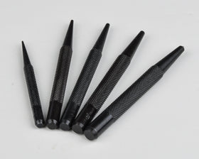 Fowler center punch set made from chrome alloy steel for durability.