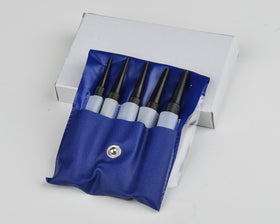 Fowler center punch set includes a fitted vinyl case for easy storage.