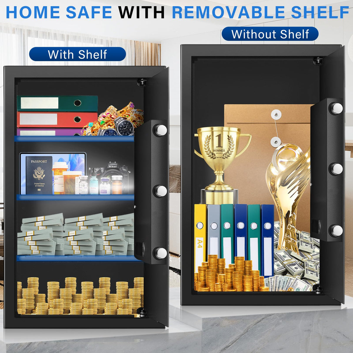 FOWORE anti-theft alarm system with silent mode for discreet security.