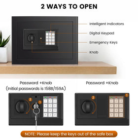 FOWORE Home Safe Box with fireproof bag for documents and valuables