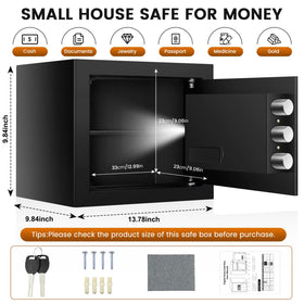 FOWORE Home Safe Box interior LED light for easy access