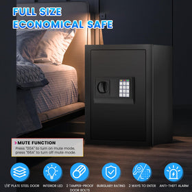 Pry resistant door and solid steel bolts on FOWORE safe