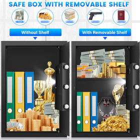 FOWORE safe mounted on wall or floor for added security