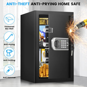 FOWORE Safe Box three locking bolts demonstrate robust security against tampering