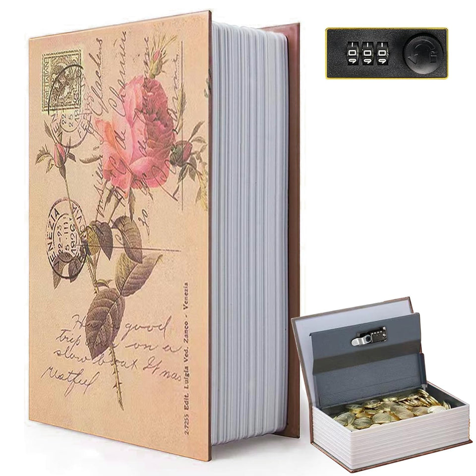 FOWSEEK decorative book safe exterior blends with shelves while concealing valuables.