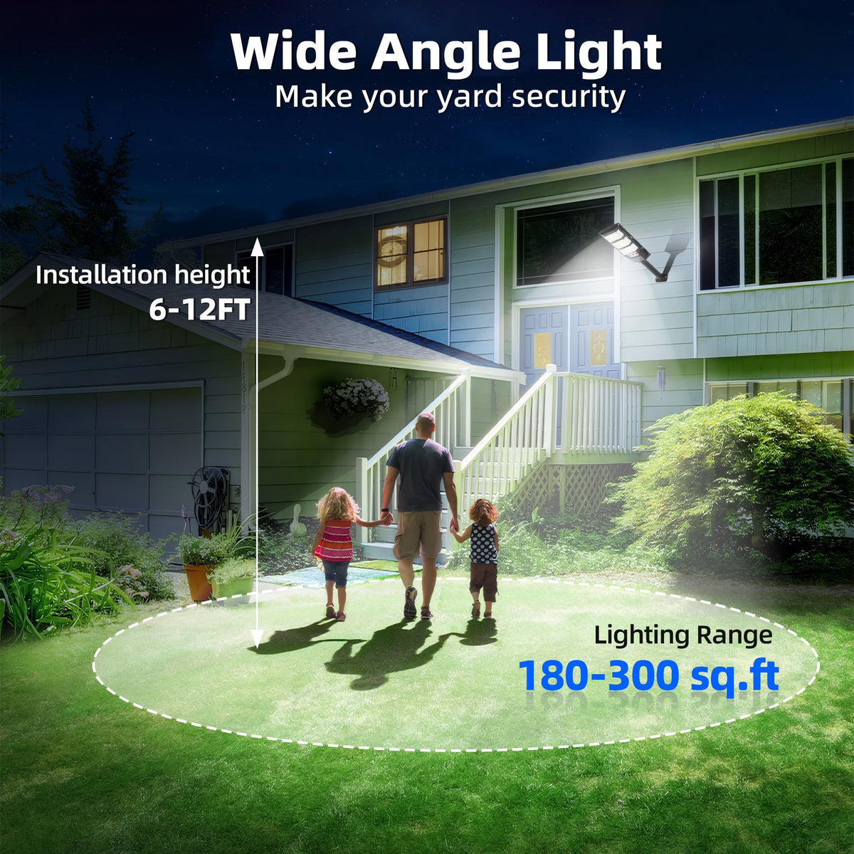 FOWSEEK IP67 waterproof design withstands rain and snow for year-round outdoor use.