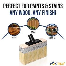 Fox Trot ergonomic deck brush reduces back strain