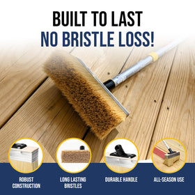 Fox Trot professional-grade deck brush speeds staining with smooth coverage