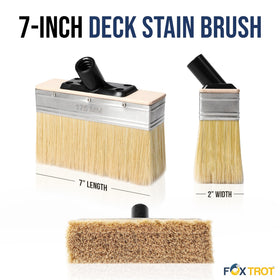 Fox Trot wide deck brush for limewash application on outdoor wood
