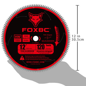 FOXBC 12 inch blade highlights TCG geometry for durable, burr-free cuts.