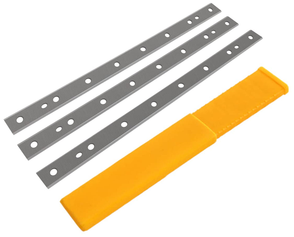 FOXBC 13-inch planer blades for DeWalt DW735, front view shows sharp, install-ready edge