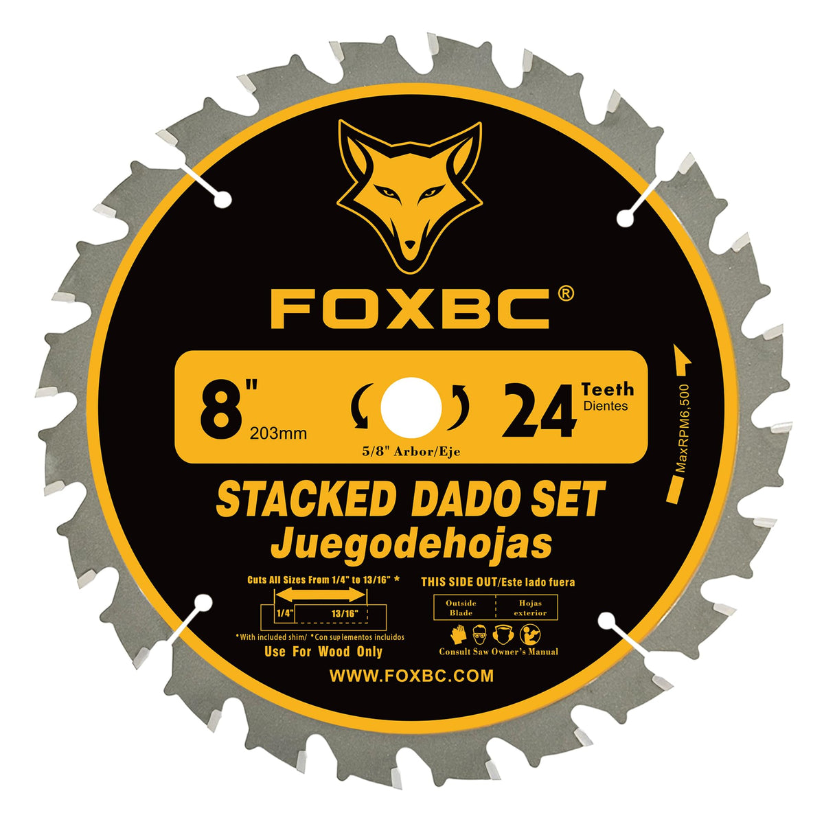 FOXBC 2-wing chipper close-up highlights negative hook angle benefits.