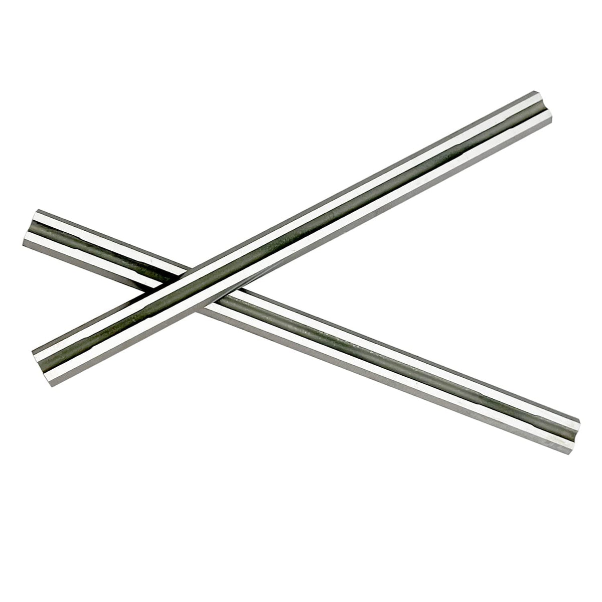 FOXBC 3-1/4 in planer blades pack inside view highlighting reversible blades for double cutting life.