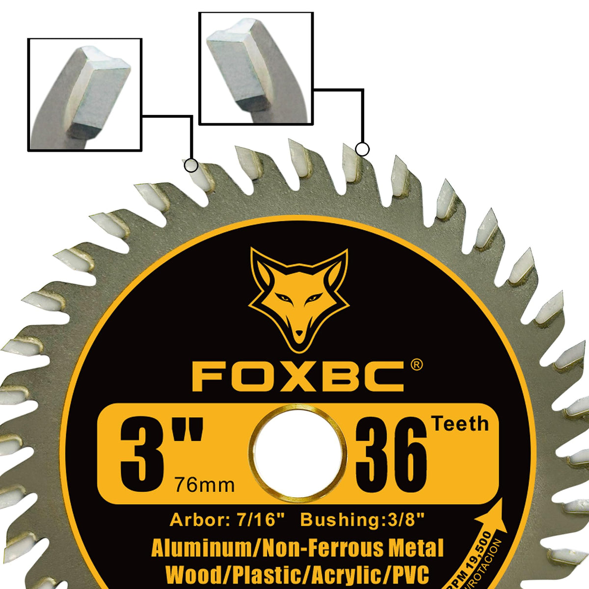FOXBC 3-pack blade set stored neatly for quick jobsite replacement