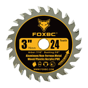 FOXBC 3in circular blade 24T acrylic-cut for clean acrylic surfaces