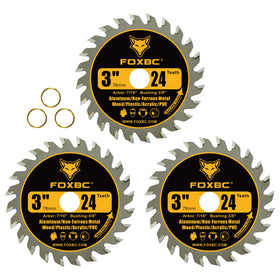 FOXBC 3in circular blade 24T wood-cut for clean woodwork