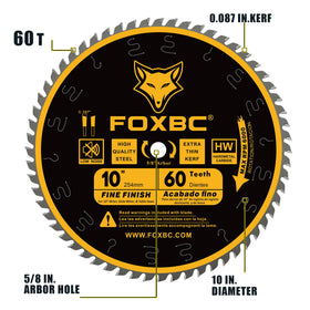 FOXBC 5/8-Inch arbor compatibility for easy mounting on popular saws