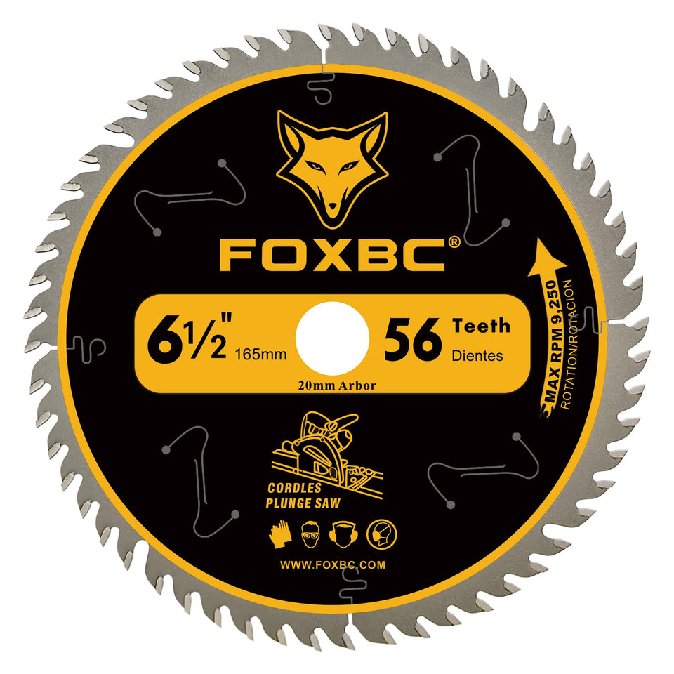 FOXBC 6-1/2-inch blade delivering clean, precise cuts on wood