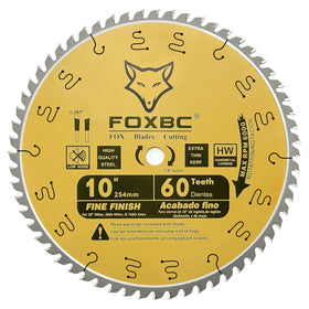 FOXBC 60-Tooth ATB geometry for a smooth edge finish