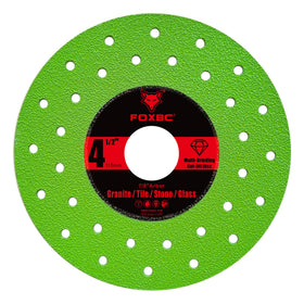 FOXBC 7-8 inch arbor diamond disc compatible with common angle grinders.