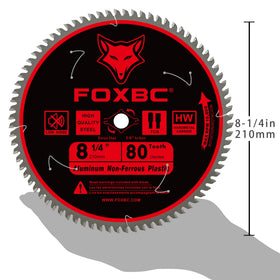 FOXBC blade on non-ferrous metals like copper or brass, with smoother finishes