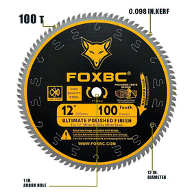 FOXBC axial shear-face blade design for clean edges in wood projects.