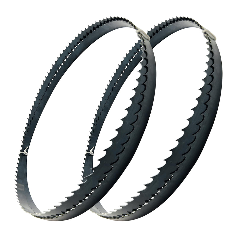 FoxBC 14-inch bandsaw blade product shot with 4 TPI induction-hardened teeth for precise cuts.