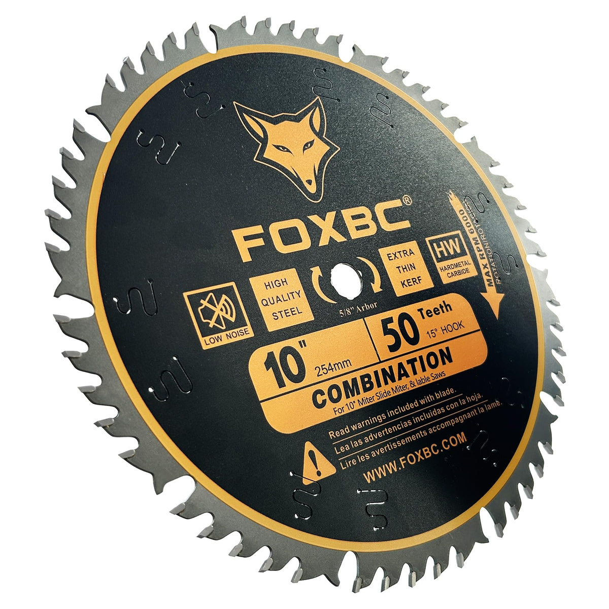 FOXBC blade packaging emphasizing durability and long life