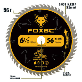 FOXBC carbide-tipped blade highlighting durable construction for long life