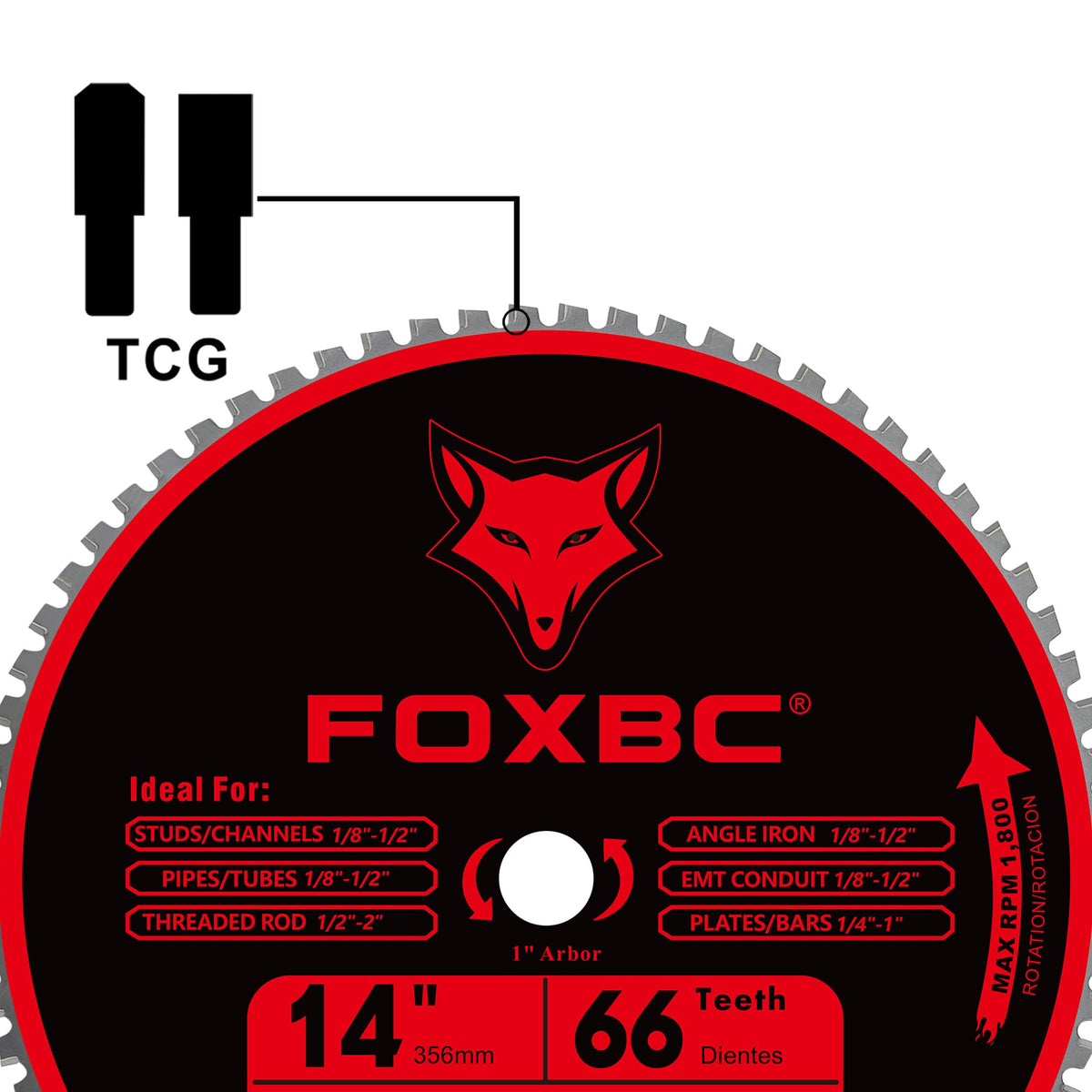 FOXBC close-up of cermet teeth showing wear resistance and efficiency