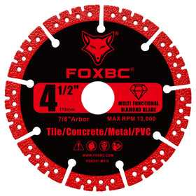 FOXBC diamond cut-off disc for ceramic tile cutting handles porcelain with durability.