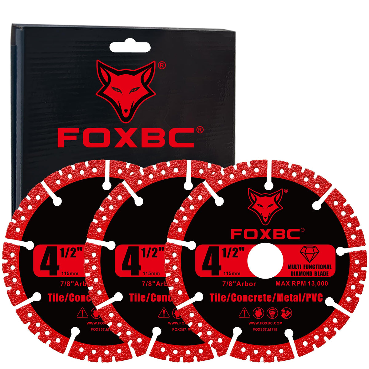 FOXBC diamond cut-off disc for metal cutting delivers clean, fast results.