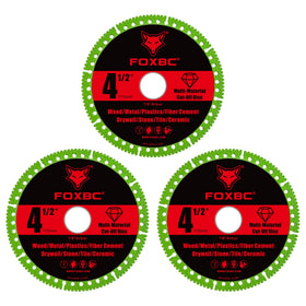 FOXBC diamond rimmed cut-off disc offers longer life and cleaner cuts on metal and stone