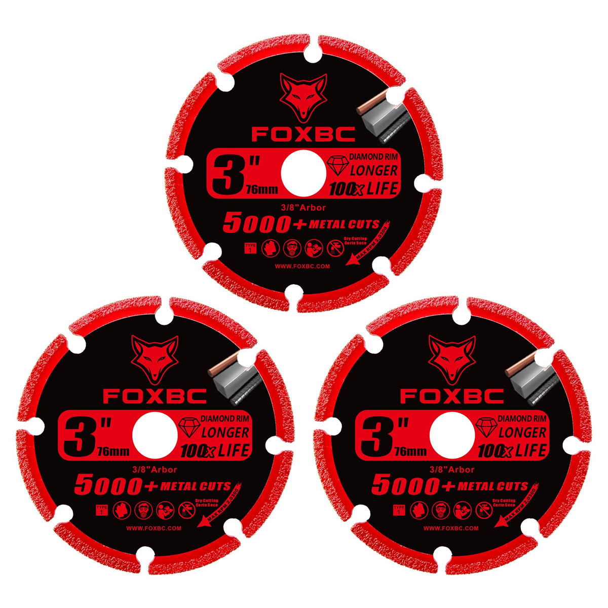 FOXBC diamond cut-off wheel handles cast iron with steady control and long-lasting performance.
