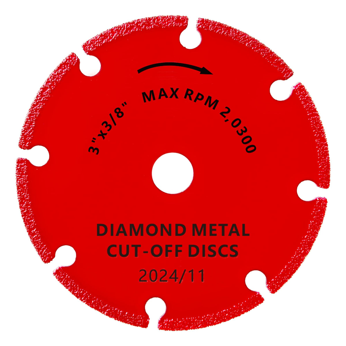 FOXBC 3in cut-off wheel for pipes and sheet metal with stability and dry cutting efficiency.