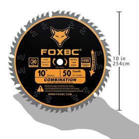 FOXBC 10-Inch blade demonstrates chip removal for easier ripping
