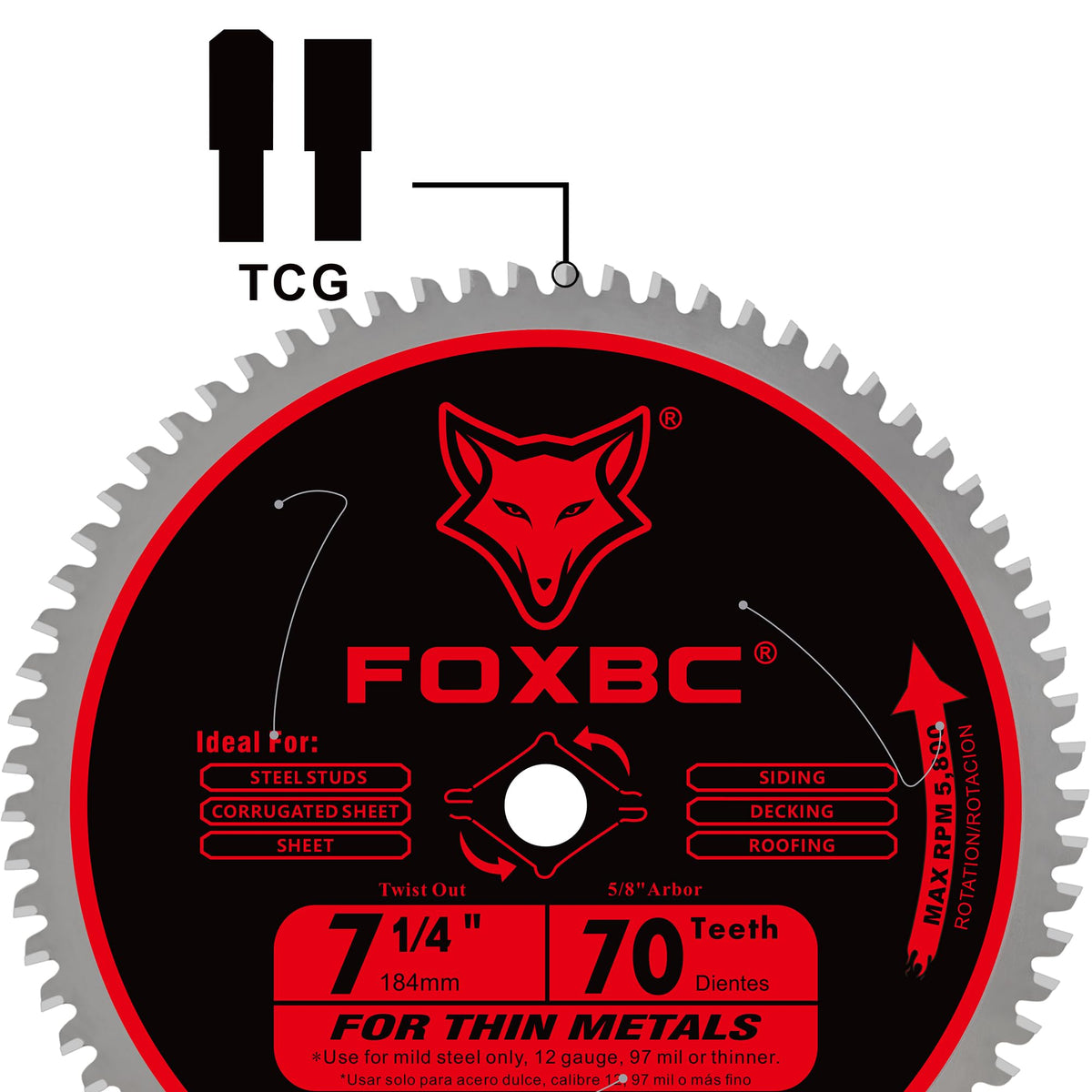 FOXBC blade highlights Japan ceramic teeth for durability