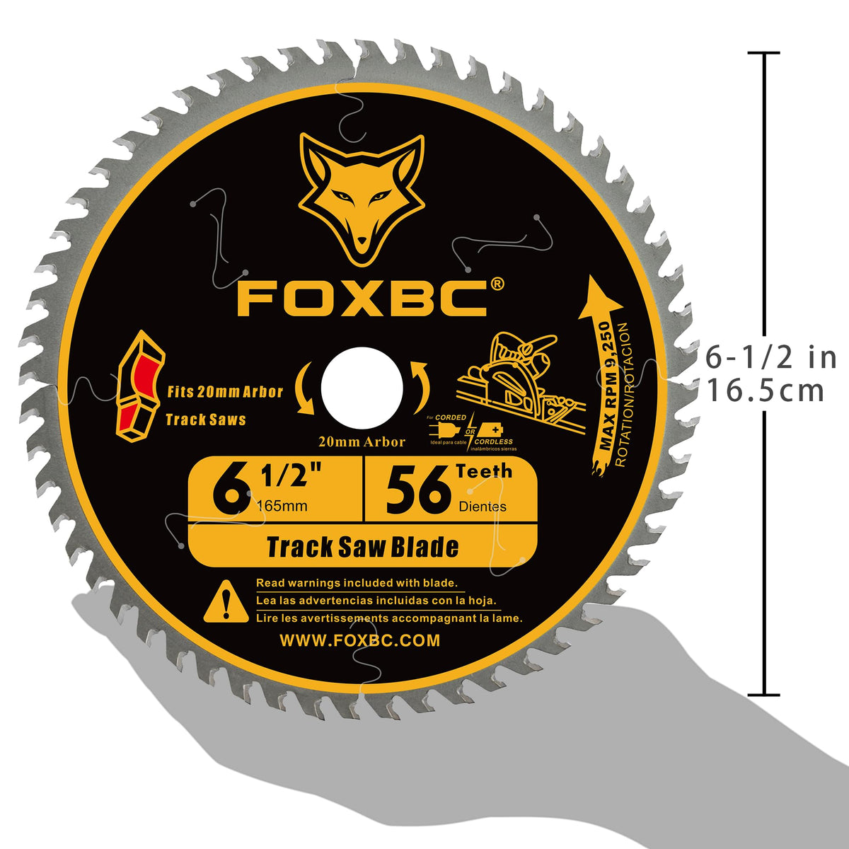 FOXBC blade with laser-cut slots for reduced vibration and cleaner results