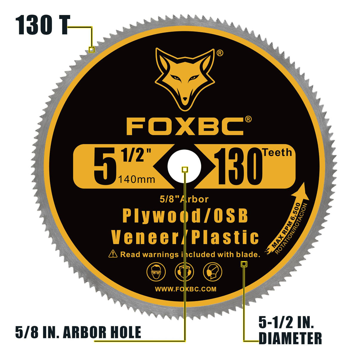 FOXBC blade cutting plywood with smooth edge for clean joints