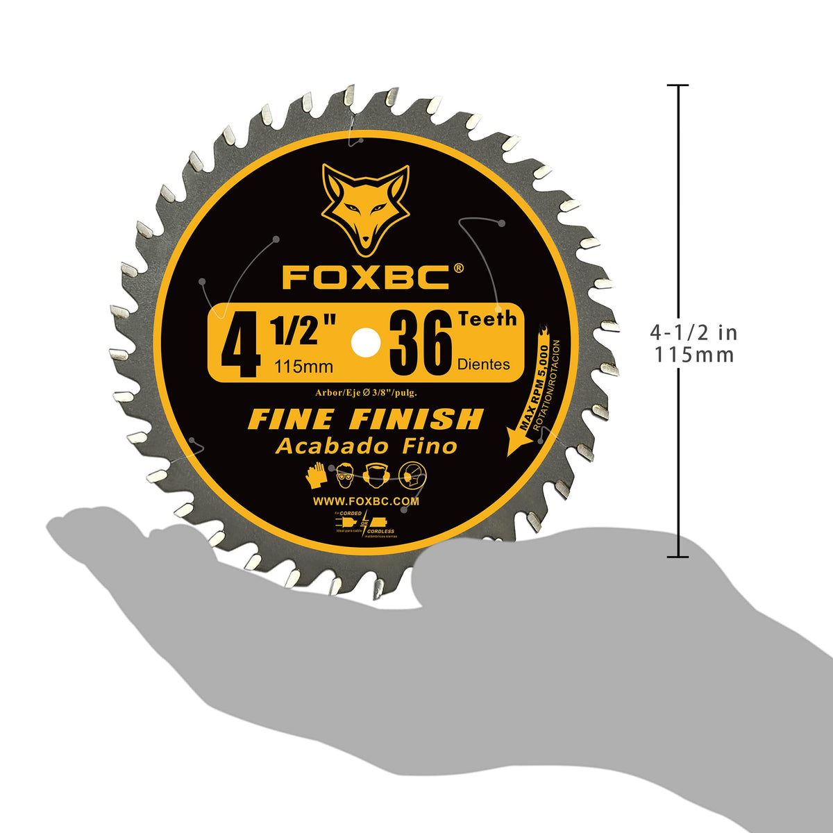 FOXBC 3-pack trim blades shown in packaging for on-site readiness.
