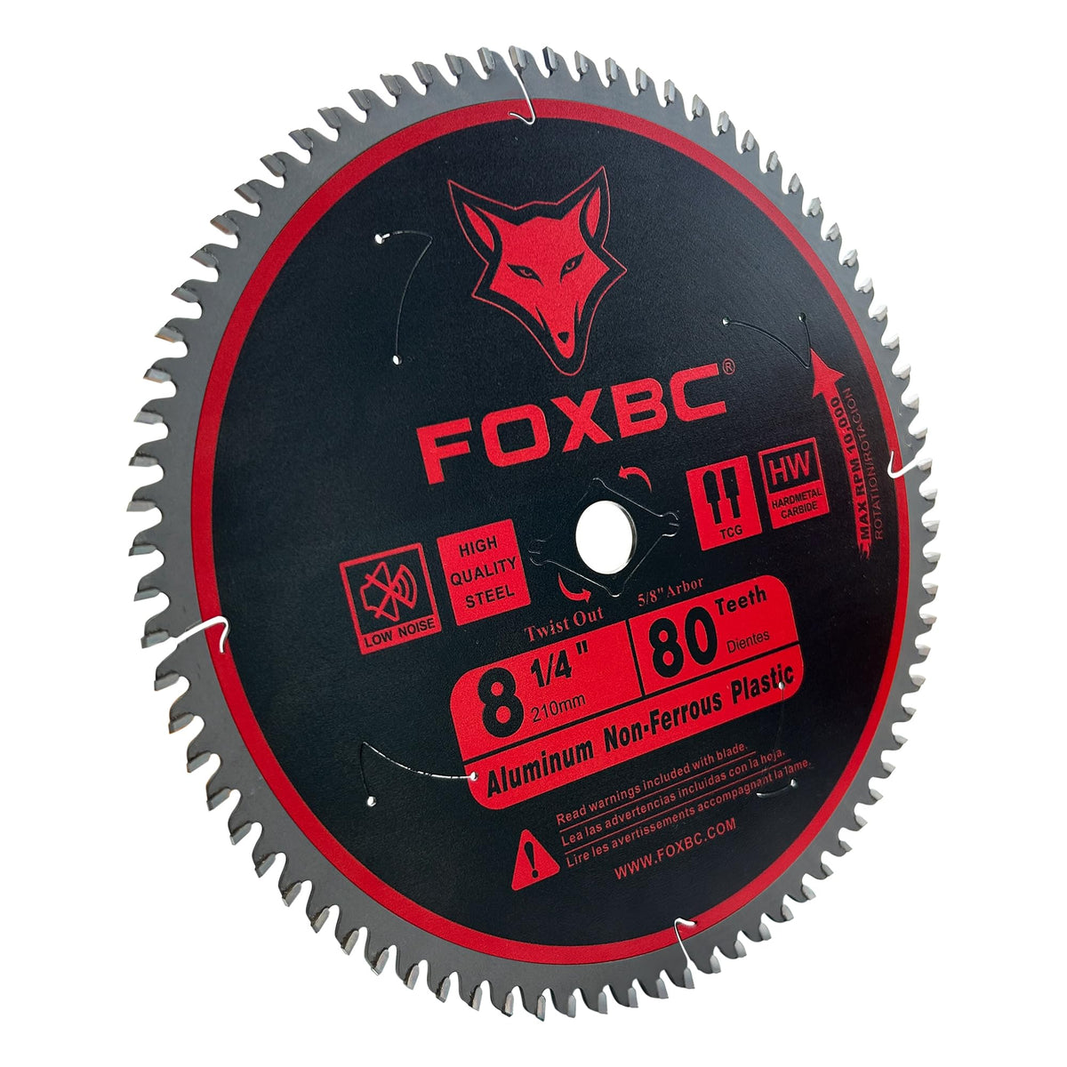 FOXBC triple chip grind tooth close-up emphasizes longer life and durable performance