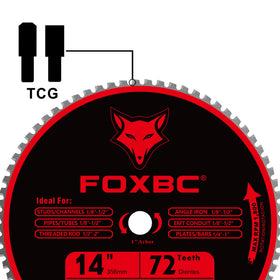 FOXBC triple chip grind reduces wear and improves precision during cuts