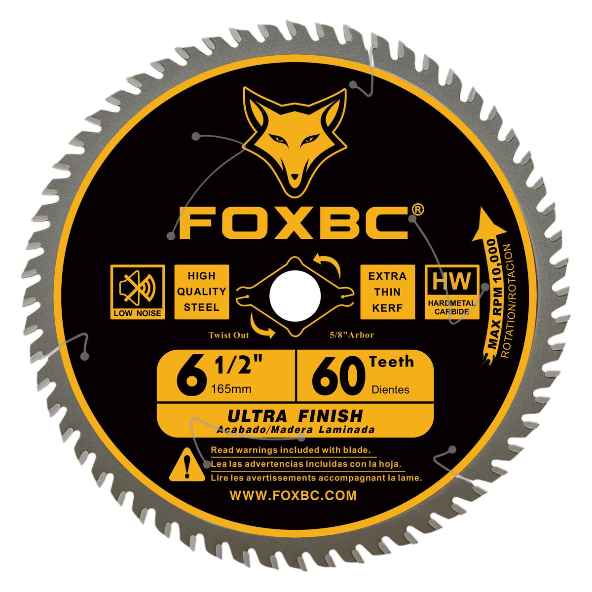 FOXBC ultra-thin kerf blade enabling effortless precise crosscuts