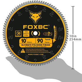 FOXBC ultra-thin kerf 10-inch blade reducing waste and improving efficiency.